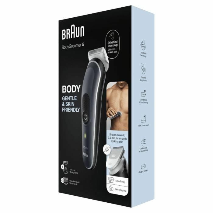 Braun Body Groomer 5 BG5340 Body Trimmer, con peine para zonas sensibles, gris/blanco 4