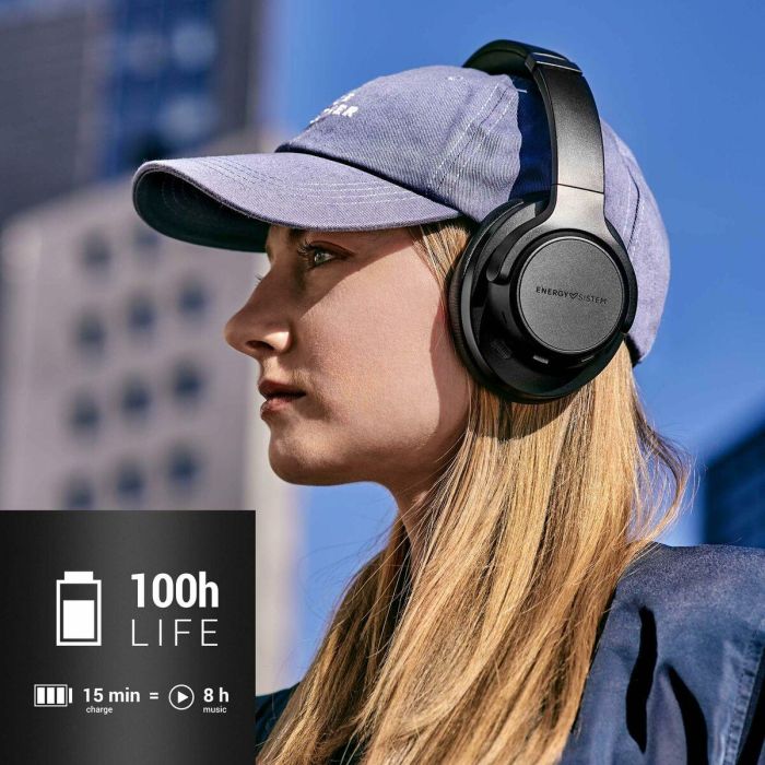 Energy Sistem Auriculares Silent ANC Inalámbricos con Cancelación de Ruido, Bluetooth 5.4, Negro 0 Energy Sistem Auriculares Silent ANC Inalámbricos con Cancelación de Ruido, Bluetooth 5.4, Negro 0