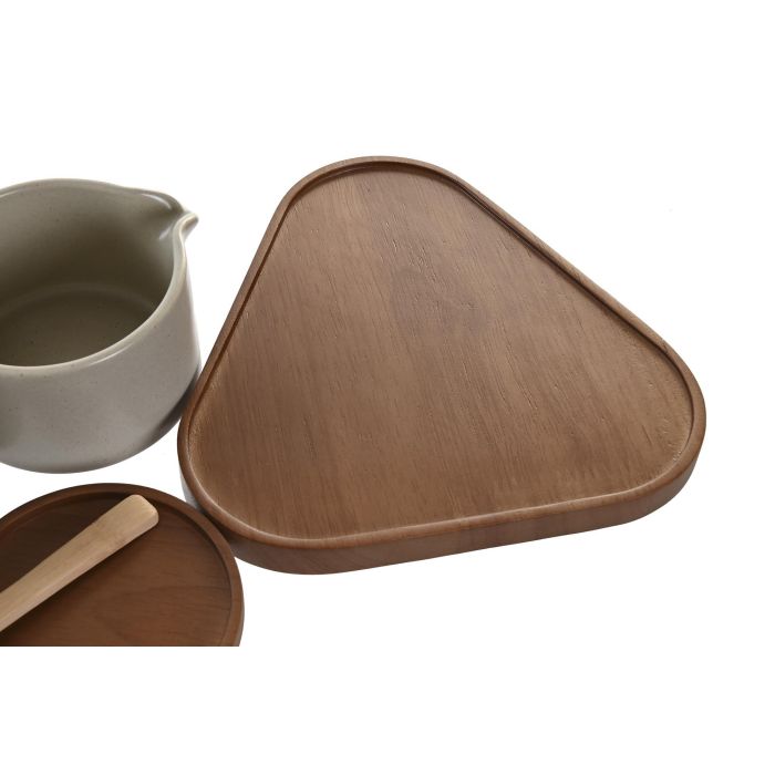 DKD Home Decor Azucarero Moderno Set de 2 con Lechera, Porcelana y Rubberwood, Apto Microondas Lavavajillas, Beige Marrón 18.5 x 7 x 19.5 cm 2 DKD Home Decor Azucarero Moderno Set de 2 con Lechera, Porcelana y Rubberwood, Apto Microondas Lavavajillas, Beige Marrón 18.5 x 7 x 19.5 cm 2