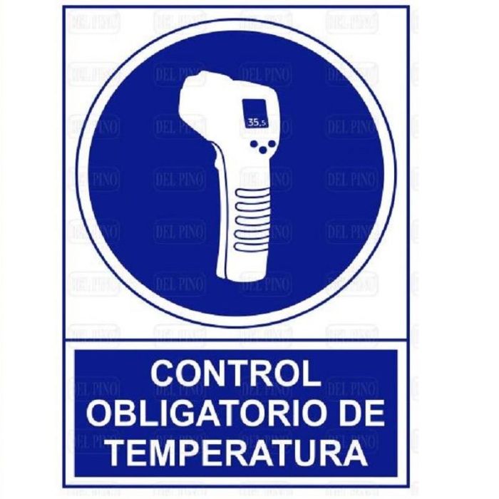 Señal 1609 Plástico 345X245 ''Control Obligatorio De Temperatura'' Duver Señal 1609 Plástico 345X245 ''Control Obligatorio De Temperatura'' Duver
