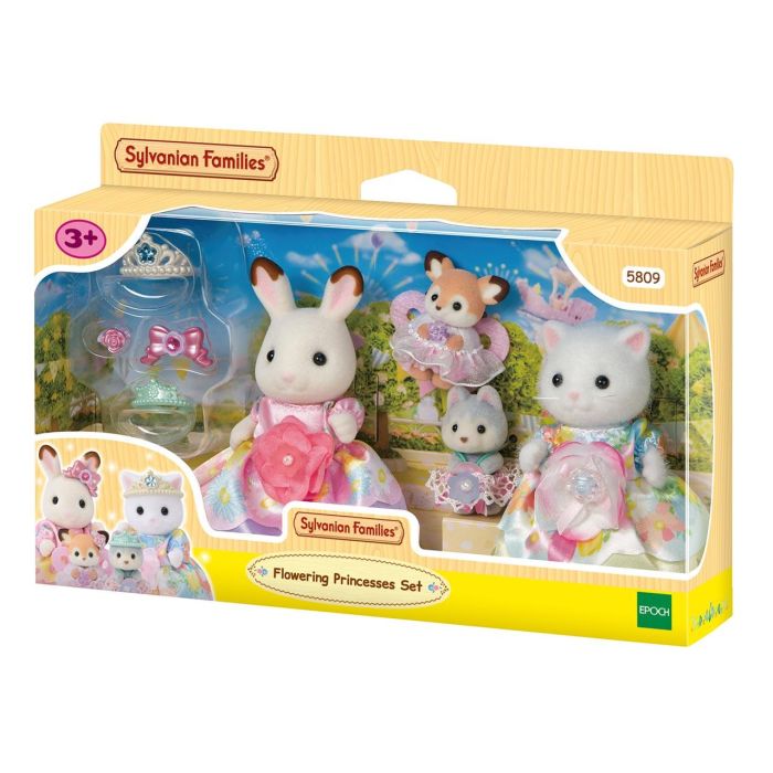 Sylvanian Families 5809 Set Princesas de las Flores: Figuras de Hadas Freya Chocolate, Lyra Persa, Rae Husky, Rosé Ciervo (+3 años) 1 Sylvanian Families 5809 Set Princesas de las Flores: Figuras de Hadas Freya Chocolate, Lyra Persa, Rae Husky, Rosé Ciervo (+3 años) 1
