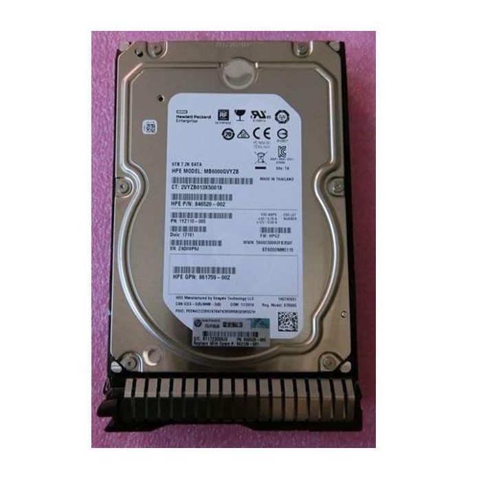 Hewlett Packard Enterprise 6TB 6G SATA 7.2K rpm LFF 512e Disco Duro Interno 1
