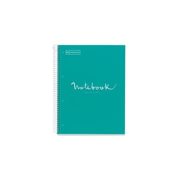 Bloc Miquelrius Emotions Notebook 1 Micro.Tapa Extra A4 80H 90G Cuadric.5X5 Turquesa 5 unidades