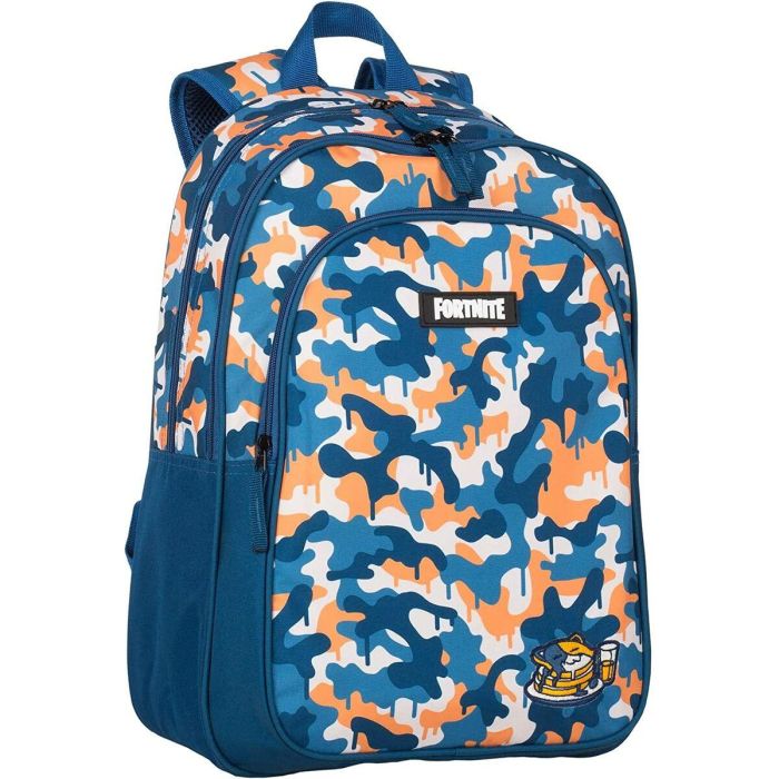 Mochila fortnite blue camo adaptable. carro con 4 ruedas giratorias. 42 x 32 x 20 cm. 1