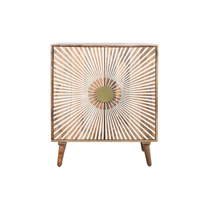 Aparador Home ESPRIT Blanco Dorado Natural Madera 80 x 45 x 97 cm 7 Aparador Home ESPRIT Blanco Dorado Natural Madera 80 x 45 x 97 cm 7