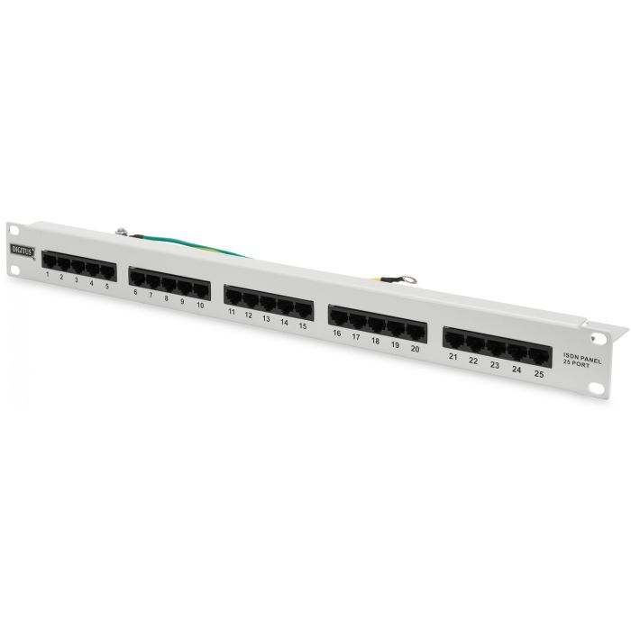DIGITUS Patchpanel 1HE 25-Port Cat3 ungeschirmt ISDN grau 0 DIGITUS Patchpanel 1HE 25-Port Cat3 ungeschirmt ISDN grau 0