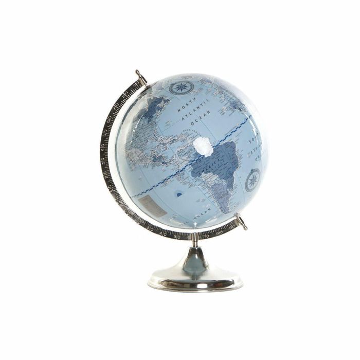 Globo Terraqueo Colonial DKD Home Decor Azul Plateado 33 x 44 x 33 cm