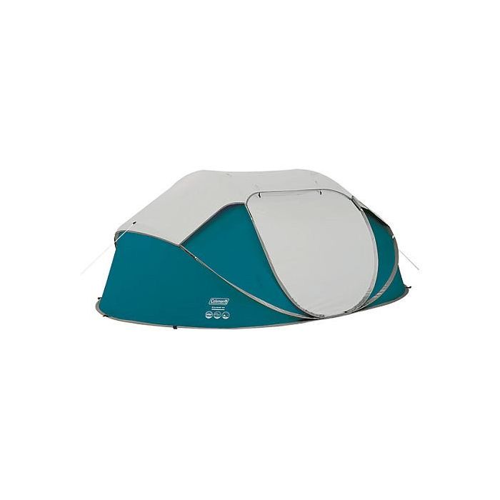 Coleman Galiano 4 FastPitch Pop Up - Tienda desplegable para 4 personas, Impermeable, Resistente a la intemperie, Color Verde y Gris