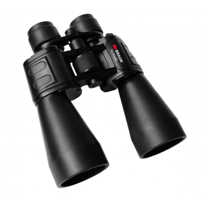 Braun Binocular 10-30x60 BK-7 Porro Negro para Observación con Trípode Compatible