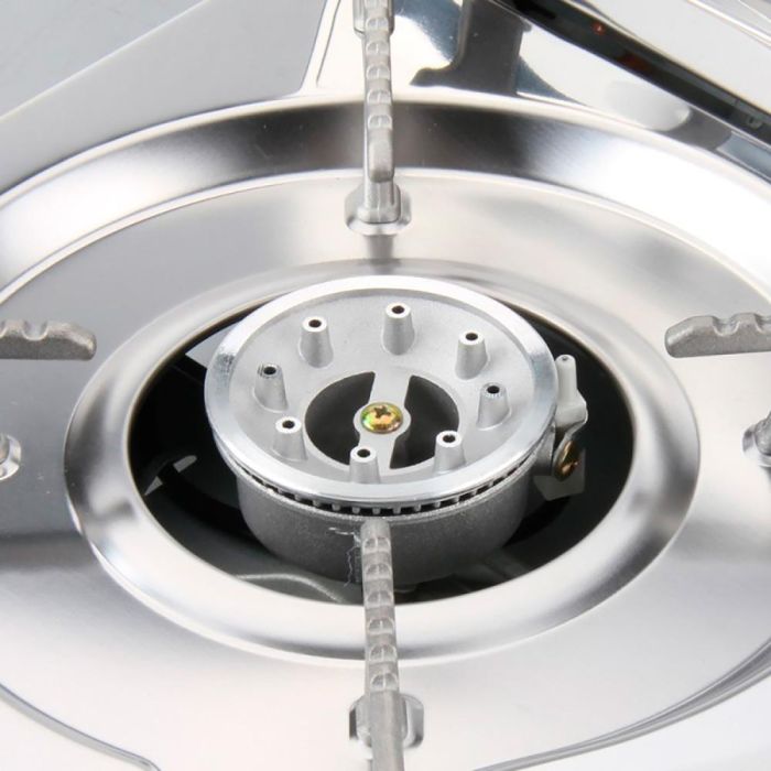 Cocina portátil compacta 2 fuegos butano para camping 2 Cocina portátil compacta 2 fuegos butano para camping 2