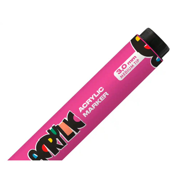 Liderpapel Rotulador Acrilico Base Agua Todo Tipo de Superficie Punta Redonda 3 mm Rosa 3
