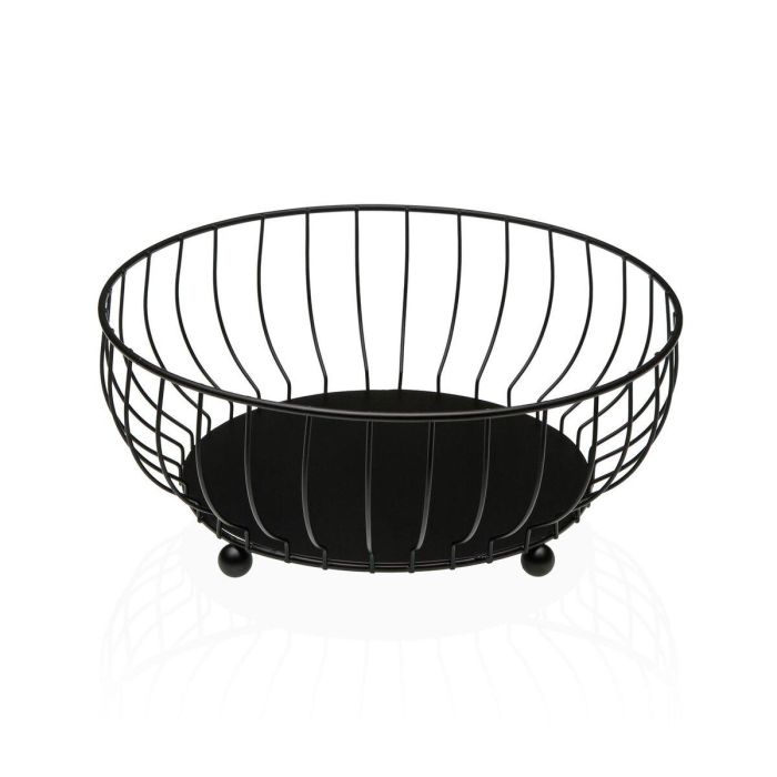 Frutero Versa Negro Metal Acero 27,5 X 11 X 27,5 CM 0 Frutero Versa Negro Metal Acero 27,5 X 11 X 27,5 CM 0