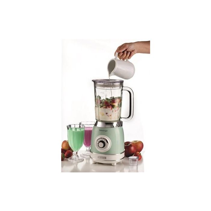 Ariete 583/04 Batidora de Vaso Vintage con Vaso de Vidrio, 4 Velocidades, Color Verde 5