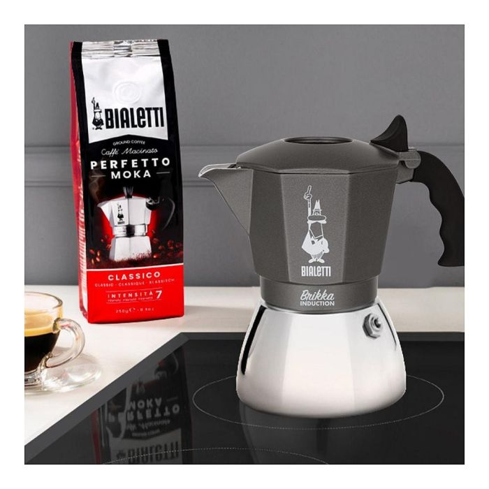 Bialetti Brikka Cafetera Italiana para Inducción, 4 Tazas Bialetti Brikka Cafetera Italiana para Inducción, 4 Tazas