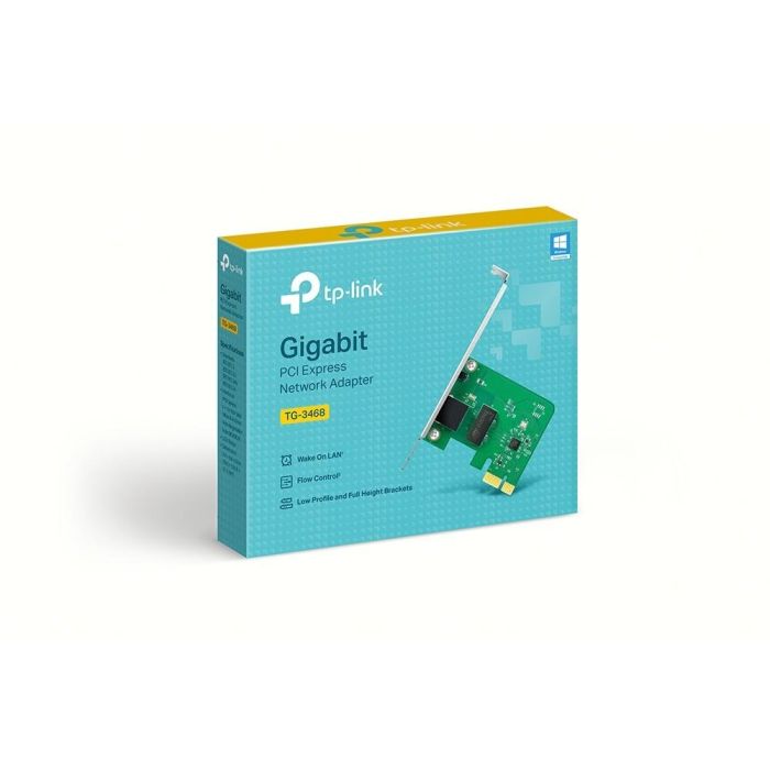 TP-Link TG-3468 Adaptador de Red Gigabit PCIe 10/100/1000Mbps, Tarjeta Ethernet de Alto Rendimiento 32-bit con Wake-on-LAN 1 TP-Link TG-3468 Adaptador de Red Gigabit PCIe 10/100/1000Mbps, Tarjeta Ethernet de Alto Rendimiento 32-bit con Wake-on-LAN 1