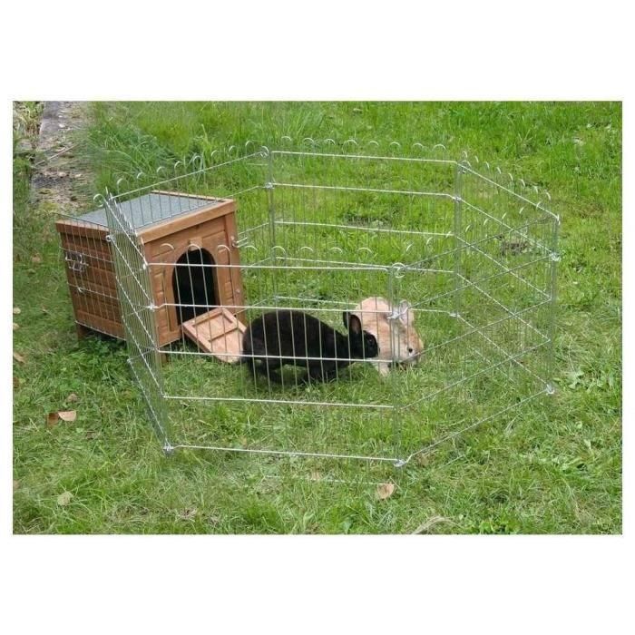 Kerbl Casa de juegos al aire libre para animales pequeños - Techo de asfalto elevable, suelo PVC - 36x36x40cm 1
