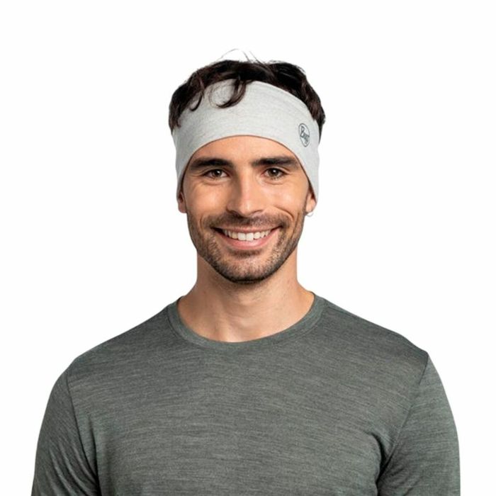 Cinta Deportiva para la Cabeza Buff Solid Cloud Gris 2