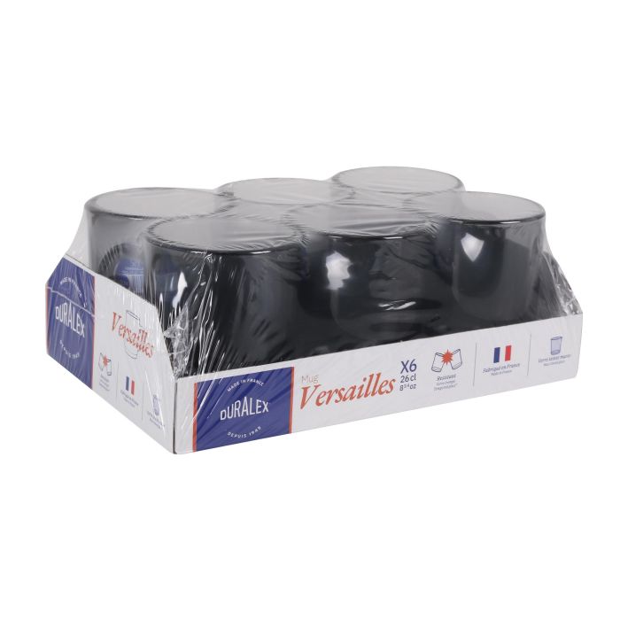 Duralex Mug Apilable Gris 26 cl Colección Versailles - Taza para el Hogar y la Cocina con Dimensiones de 10 x 7 x 9 cm (72 Unidades) 6