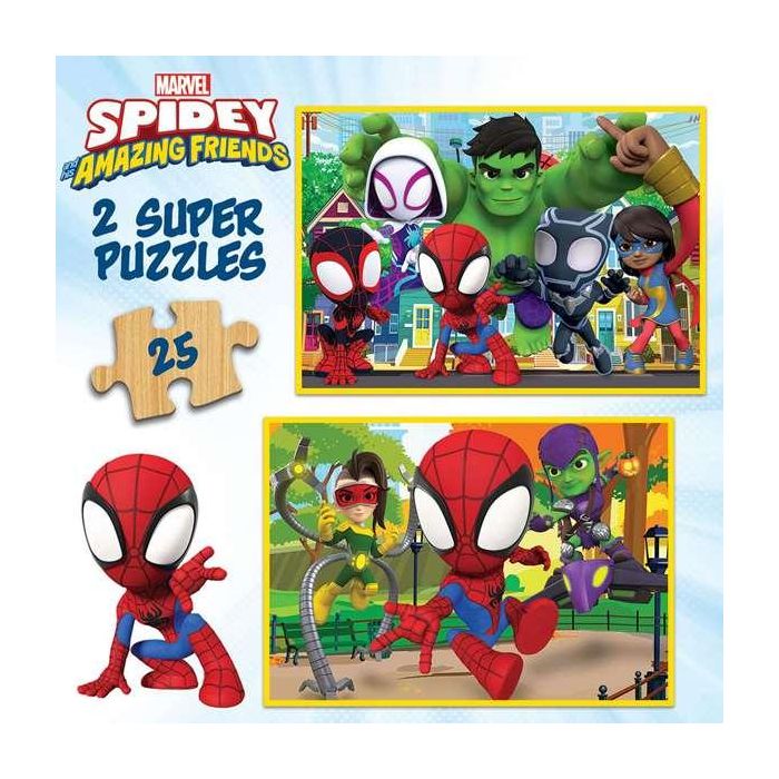 Puzzle 2x25 piezas spidey y sus increíbles amigos 3 Puzzle 2x25 piezas spidey y sus increíbles amigos 3