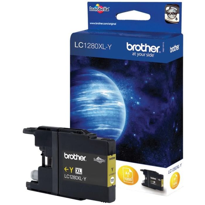 Brother LC1280XL-Y Cartucho de Tinta Amarilla Alta Capacidad (1200 páginas) para MFC-J6510DW, MFC-J6710DW, MFC-J6910DW