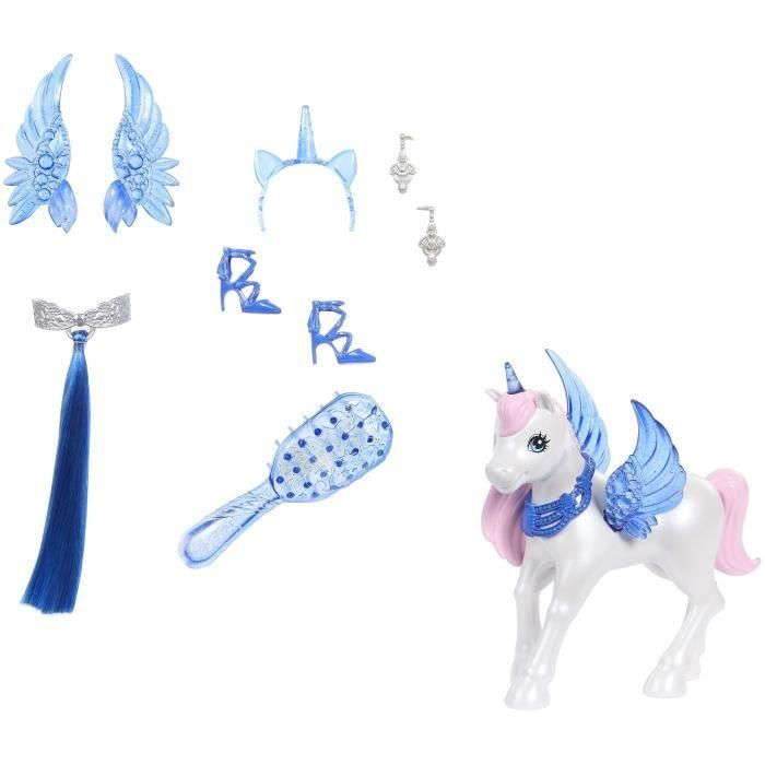 Barbie Hrr16 Muñeca Hadacornio Zafiro 65 Aniversario con Alas, Cuerno y Mascota 1 Barbie Hrr16 Muñeca Hadacornio Zafiro 65 Aniversario con Alas, Cuerno y Mascota 1