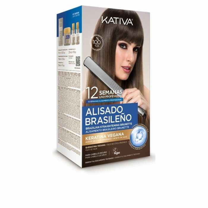 Kativa Alisado Brasileño Kit Vegano Cabello Oscuro