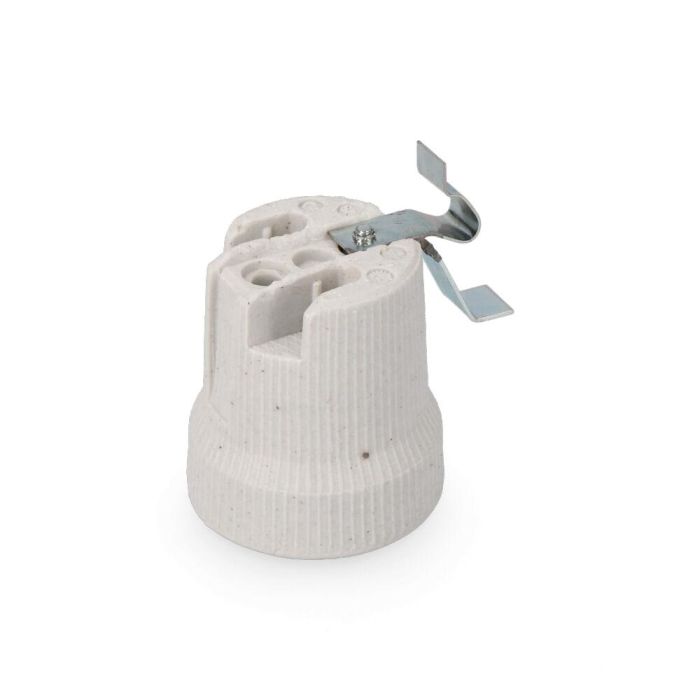 Solera Portalamparas porcelana E27 para plafones, blanco, interior 0 Solera Portalamparas porcelana E27 para plafones, blanco, interior 0