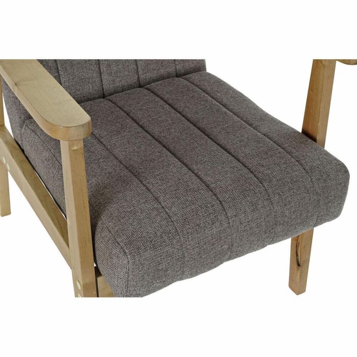DKD Home Decor Sillón Sixties Beige Natural Poliéster y Pino 68x81x63 cm Altura asiento 43 cm Desmontable 4 DKD Home Decor Sillón Sixties Beige Natural Poliéster y Pino 68x81x63 cm Altura asiento 43 cm Desmontable 4