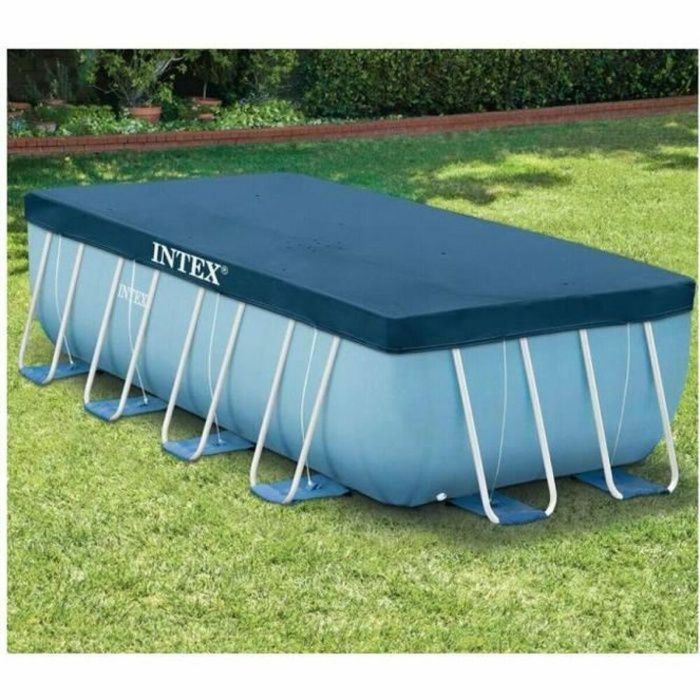 Cubierta protectora de 4x2m para piscina tubular rectangular Intex 1 Cubierta protectora de 4x2m para piscina tubular rectangular Intex 1