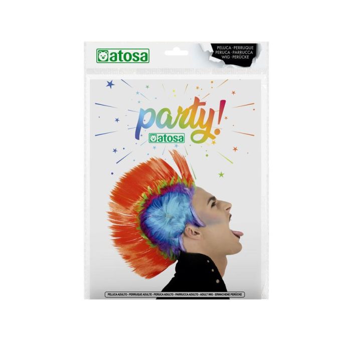Peluca Punky Multicolor 100 gr - Cresta Vibrante para Fiestas y Conciertos 1