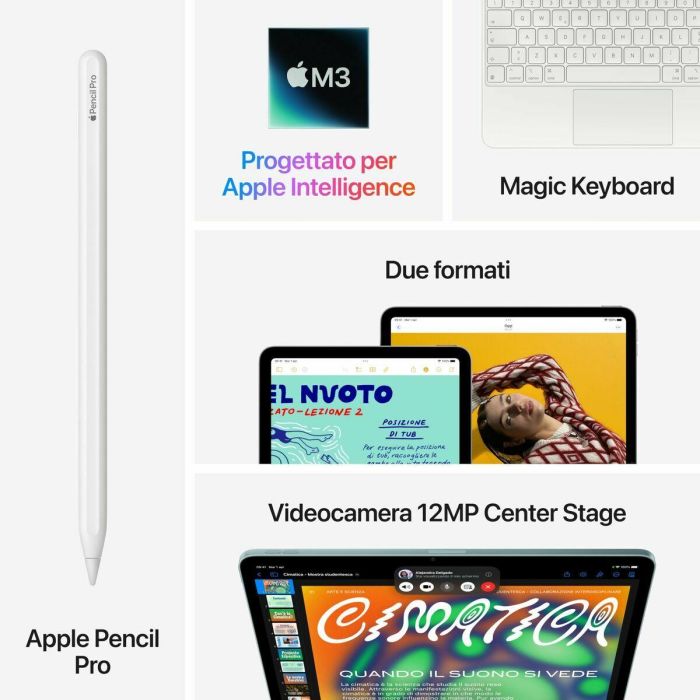 Apple iPad Air 256GB Azul Wifi, Pantalla 11" IPS, 8GB RAM, Procesador Apple M3, Compatible con Apple Pencil 4
