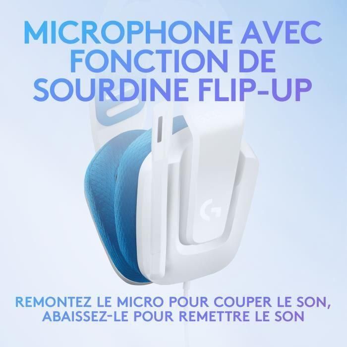 Logitech G335 Auriculares Gaming con Micrófono, Cableado, Blanco, Estéreo, para PC y Consolas 4 Logitech G335 Auriculares Gaming con Micrófono, Cableado, Blanco, Estéreo, para PC y Consolas 4