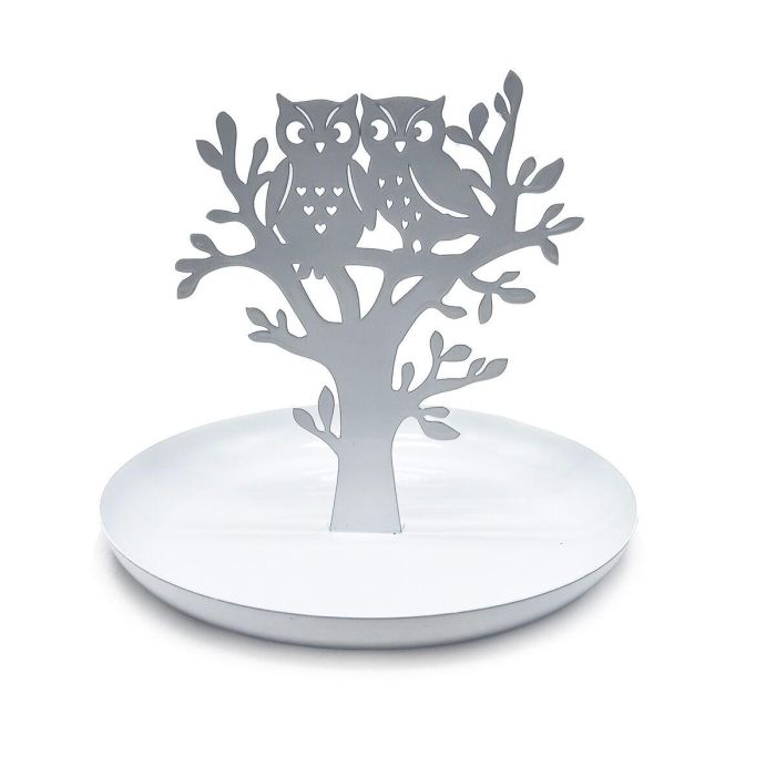 Joyero de Pie Versa Blanco Metal Hierro 15 x 13 x 15 cm Búhos 0 Joyero de Pie Versa Blanco Metal Hierro 15 x 13 x 15 cm Búhos 0