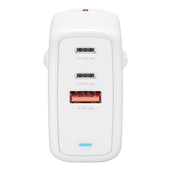 4smarts GaN Flex 65W Cargador Rápido con 2 USB-C y 1 USB-A, Blanco 2