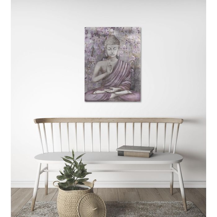 DKD Home Decor Cuadro Oriental Buda Dorado Granate Lienzo Pino 2.7 x 80 x 60 cm (2 Unidades) 2 DKD Home Decor Cuadro Oriental Buda Dorado Granate Lienzo Pino 2.7 x 80 x 60 cm (2 Unidades) 2