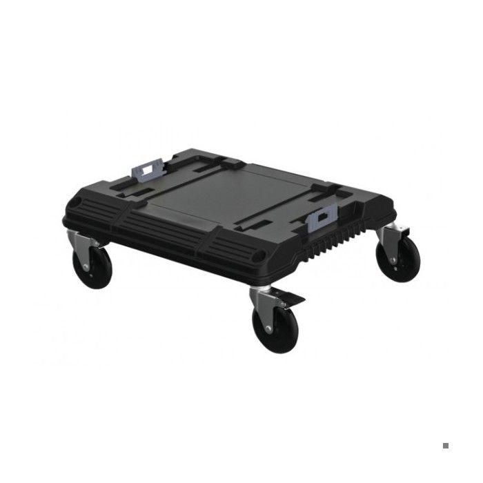 Stanley FMST1-71972 Módulo de Rodillos TSTAK FATMAX, 4 Ruedas 360° con Freno, Resina Resistente, Compatible PRO-STACK