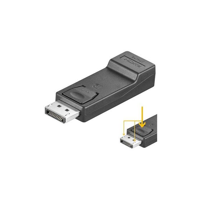 Adaptador DisplayPort 1.2 a HDMI, Negro