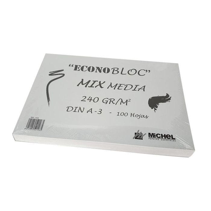 Bloc Dibujo Multitecnicas Michel Econobloc Mix Media Din A3 Encolado 100 Hojas 240 gr 297x420 mm 2