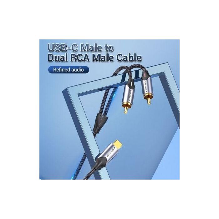 Cable Conversor Vention BGUHG/ 2x RCA Macho - USB Tipo-C Macho/ 1.5m/ Gris 3 Cable Conversor Vention BGUHG/ 2x RCA Macho - USB Tipo-C Macho/ 1.5m/ Gris 3