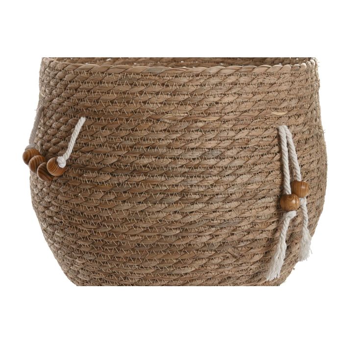 Cesta Basicos DKD Home Decor Natural 33 x 27 x 33 cm Set de 3 (2 Unidades) 1