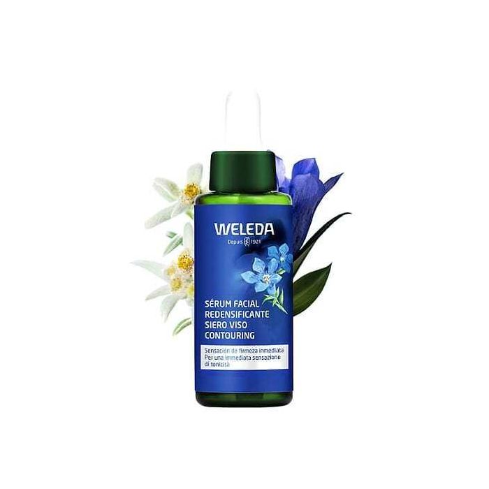 WELEDA Serum Facial Redensificante de Genciana Azul y Edelweiss BIO, 30ml – Anti-Arrugas, Rellena y Remodela el Óvalo Facial