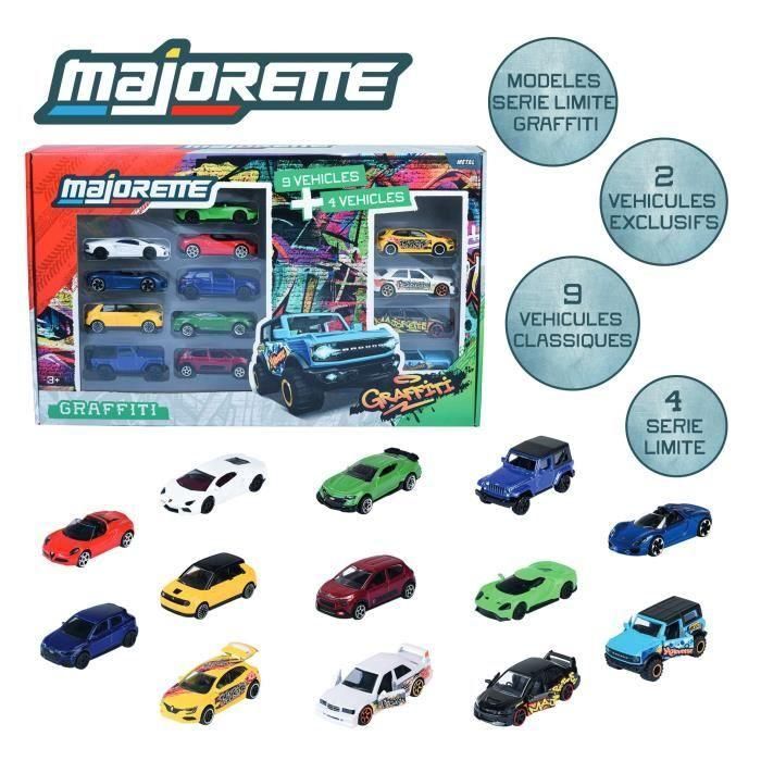 MAJORETTE - Majo SL Set13Pcs Graffiti 9+4 Exclu - a partir de 3 años 1 MAJORETTE - Majo SL Set13Pcs Graffiti 9+4 Exclu - a partir de 3 años 1