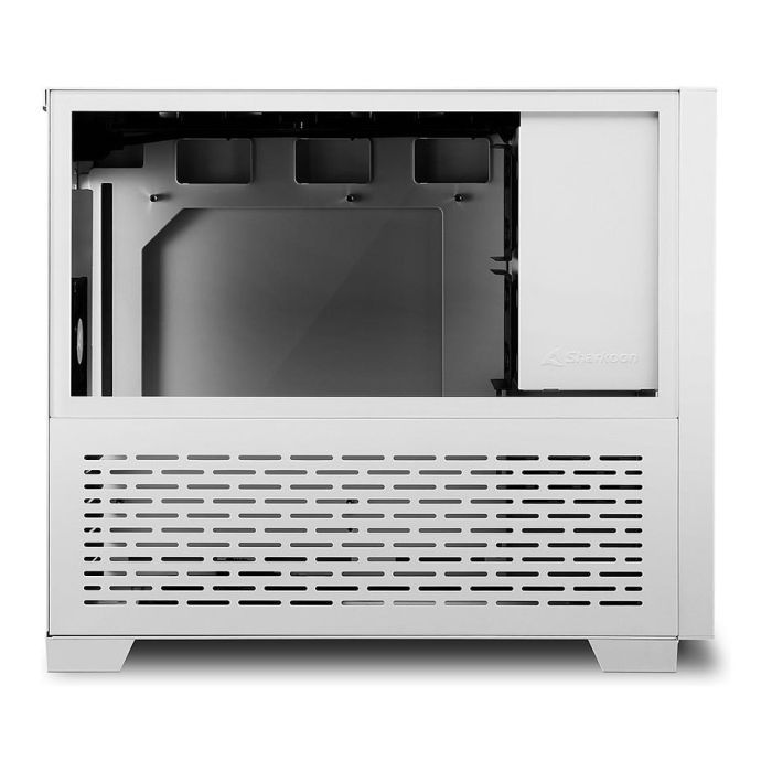 Sharkoon MS-Z1000 Micro Torre ATX/ITX Blanca con Panel de Cristal Templado para Gaming 3