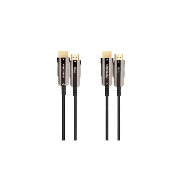 Nano Cable 10.15.2020 Cable HDMI 2.0 4K 60Hz 3D 20m Macho-Macho Negro Nano Cable 10.15.2020 Cable HDMI 2.0 4K 60Hz 3D 20m Macho-Macho Negro