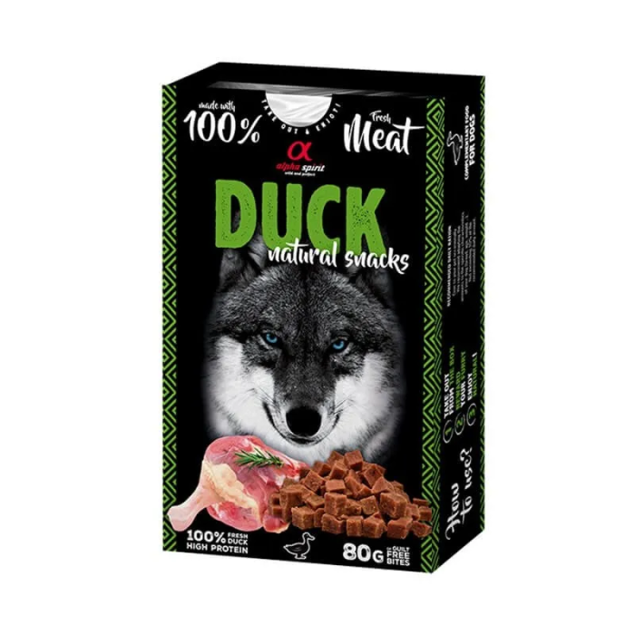 Alpha Spirit Spirit Canine Pato Natural Snack 6x80 gr