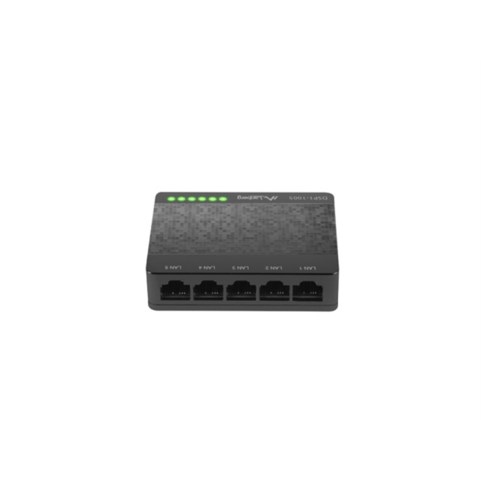 Lanberg DSP1-1005 switch No administrado Gigabit Ethernet (10/100/1000) Negro, Gris Lanberg DSP1-1005 switch No administrado Gigabit Ethernet (10/100/1000) Negro, Gris