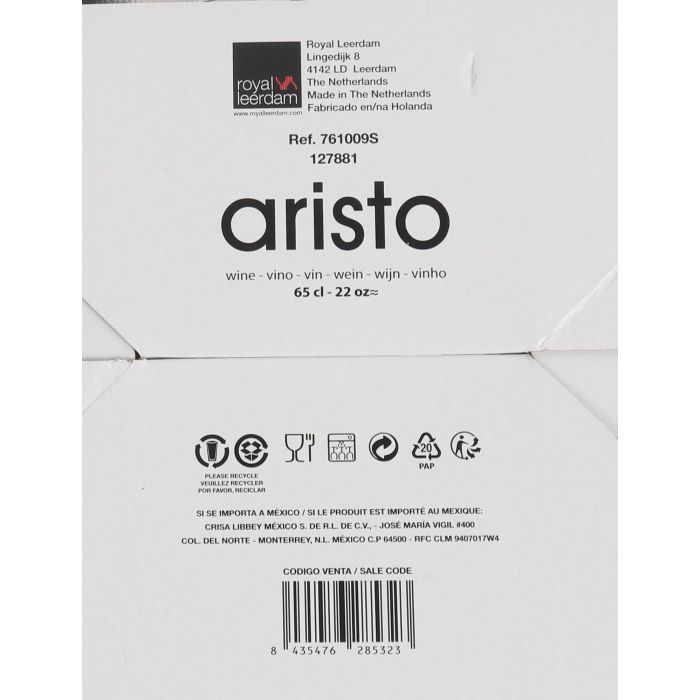 Aristo Set 6 Copas Vino 65 cl Aristo 7