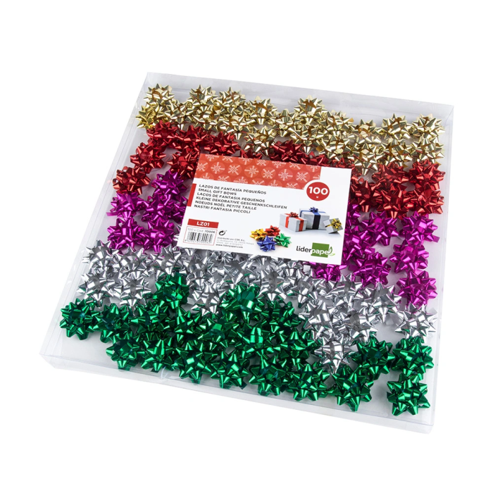 Liderpapel Lazos Fantasía Pequeños Metalizados Colores Surtidos 1 Liderpapel Lazos Fantasía Pequeños Metalizados Colores Surtidos 1