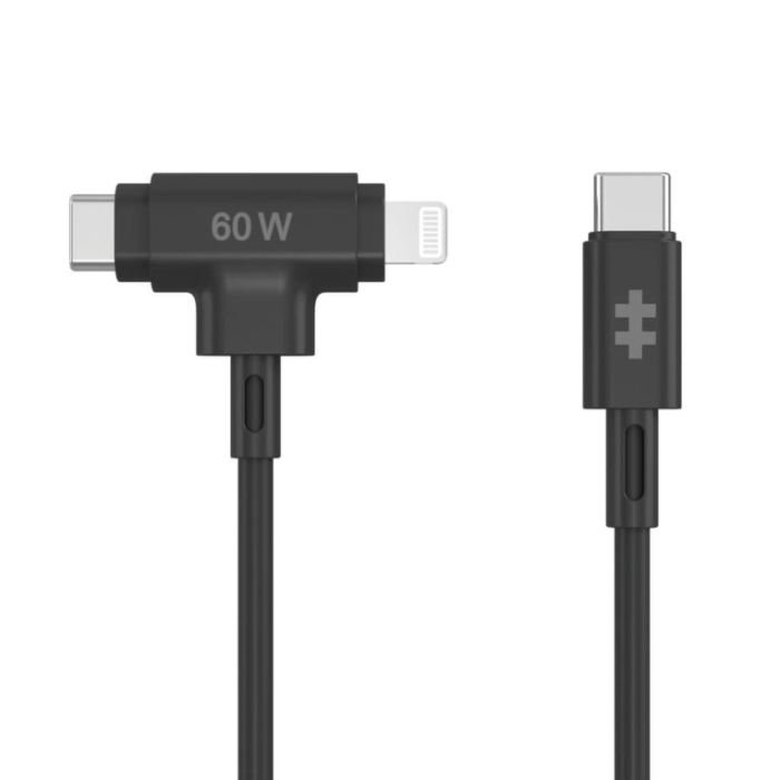 HYPER HyperJuice cable USB USB 2.0 1,5 m USB C USB C/Lightning Negro HYPER HyperJuice cable USB USB 2.0 1,5 m USB C USB C/Lightning Negro