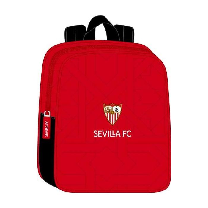 Mochila Escolar Sevilla Fútbol Club Negro Rojo 22 x 27 x 10 cm